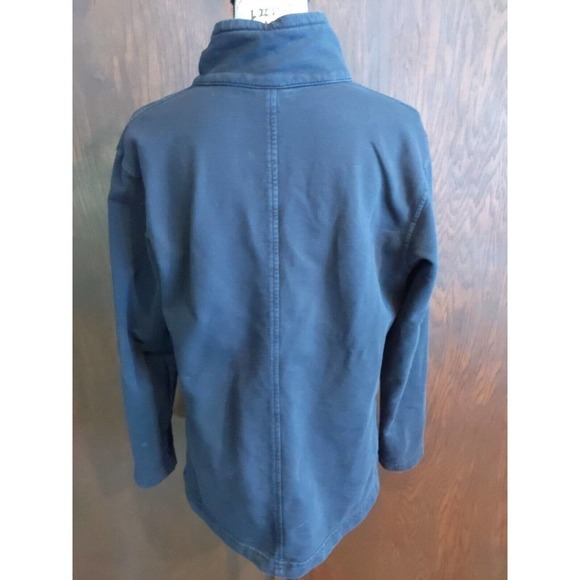 iCantoo button Tunic Drawstring Neck Long Sleeve Top Womens Medium Black FLAWS - Picture 2 of 8